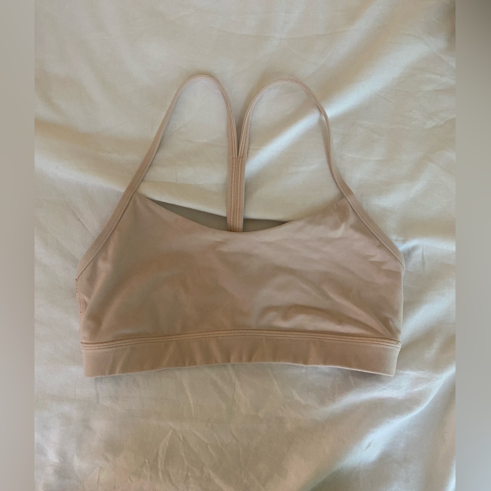 pale pink lululemon power y sports bra